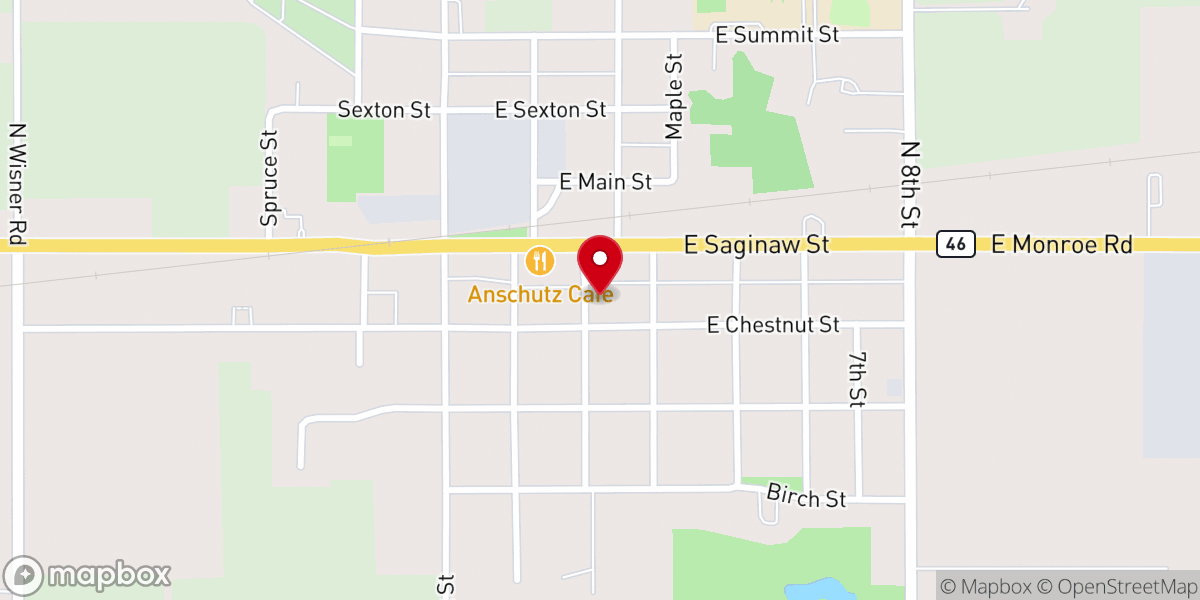 Map showing location of Breckenridge United Methodist Church