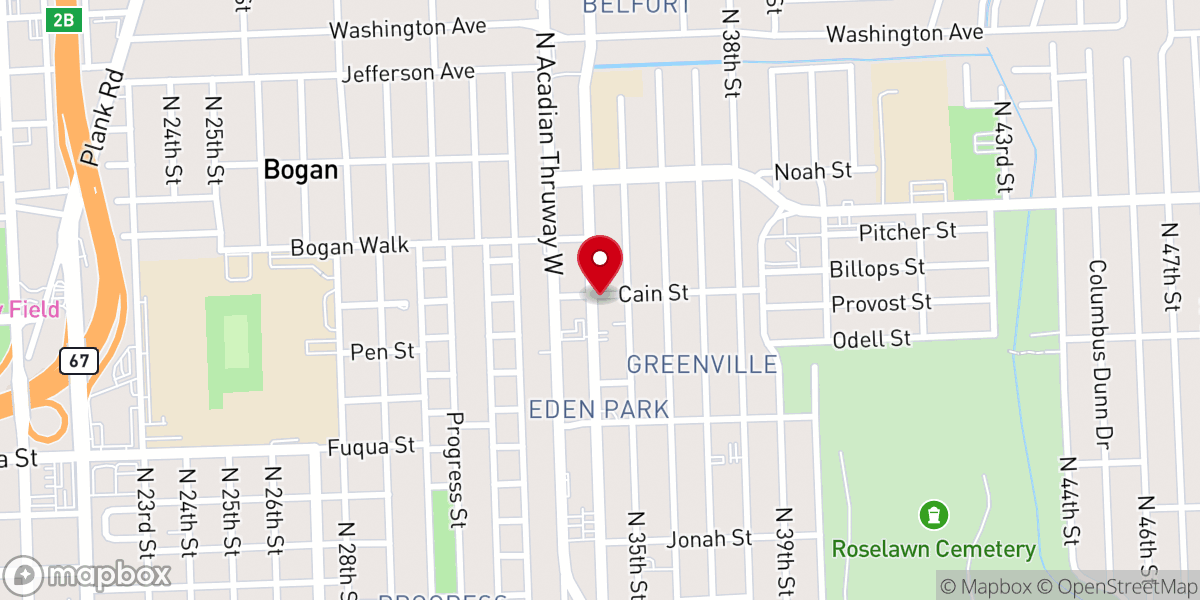 Map showing location of St Mary Baptist Church