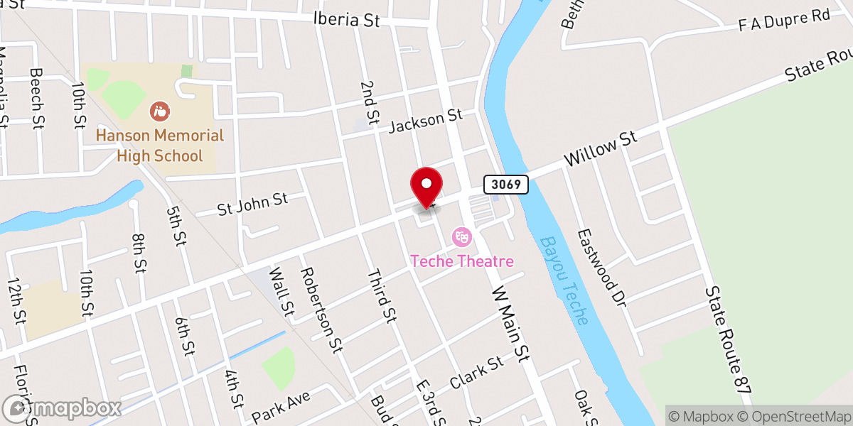 Map showing location of Franklin Revival Center