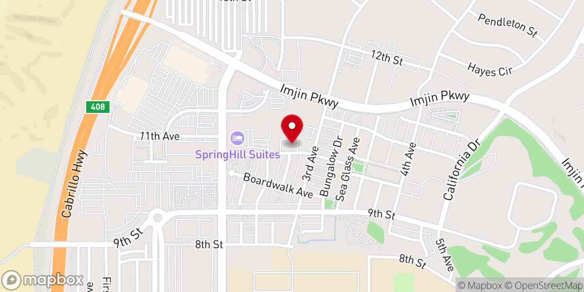 Map showing location of Central Coast Baptist Church