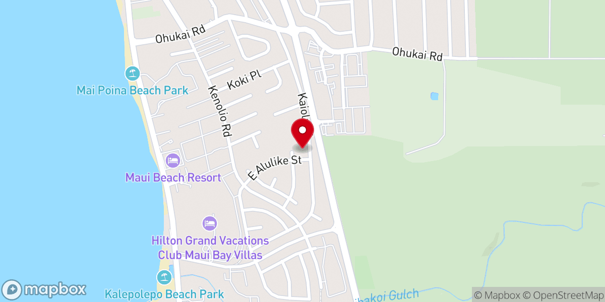 Map showing location of Kihei Assembly of God