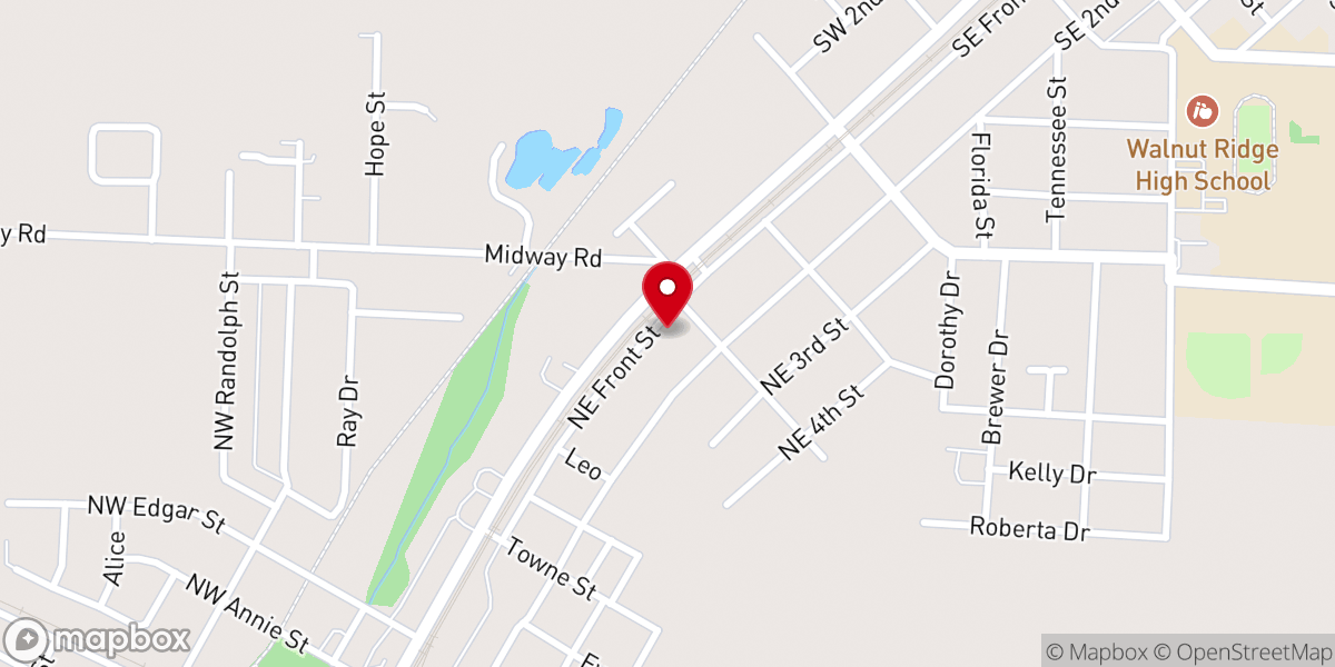 Map showing location of Faith Tabernacle Church