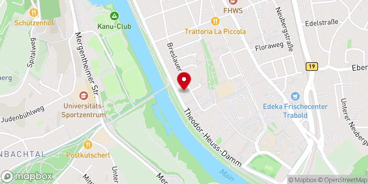 Map showing location of Kath. Pfarramt St. Andreas