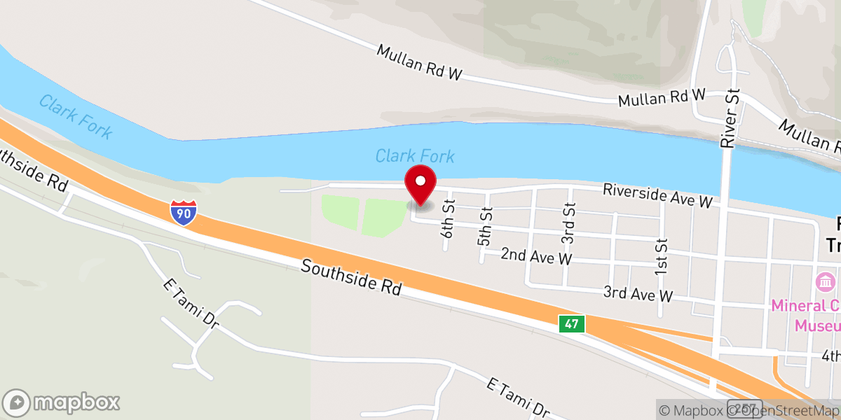 Map showing location of Superior Community Church