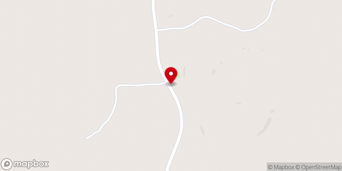 Map showing location of Saline Baptist Church