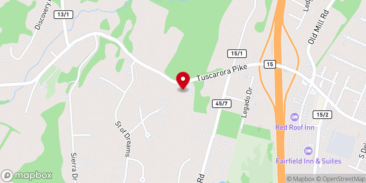 Map showing location of Martinsburg Church of Christ