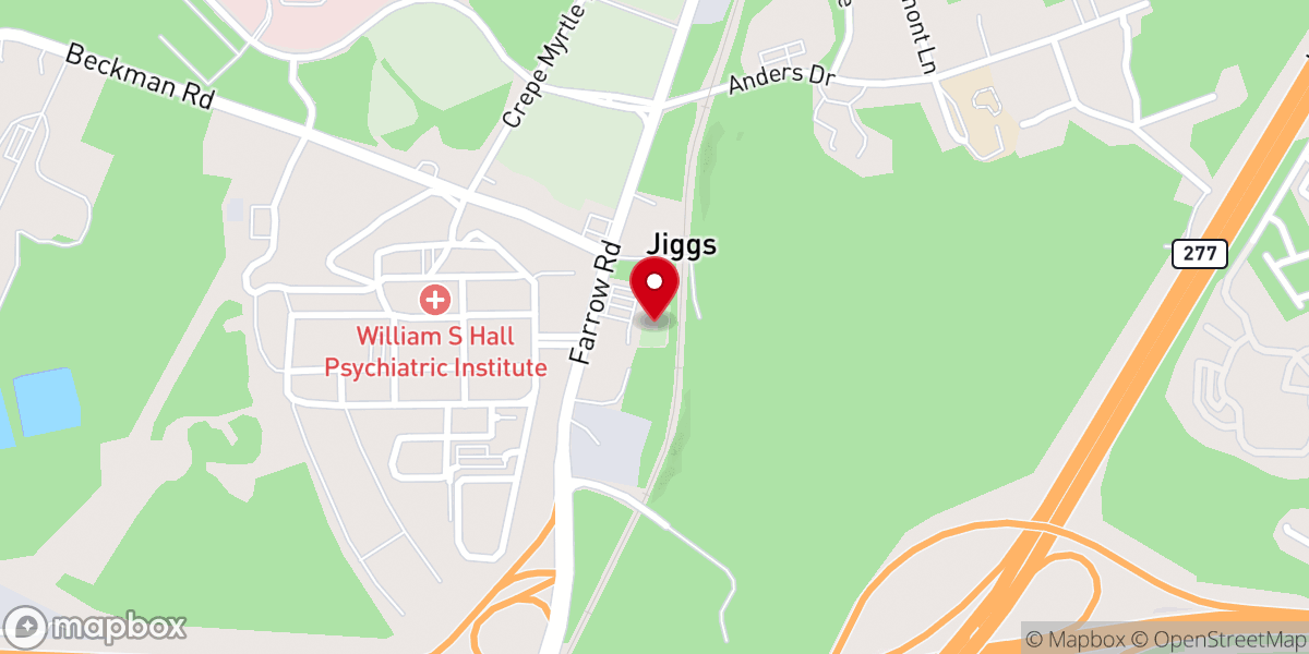Map showing location of Zion Canaan Baptist Church