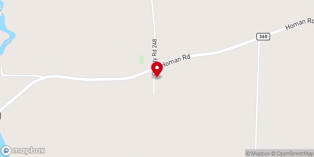 Map showing location of Crossroads Church