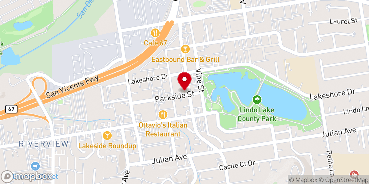 Map showing location of Lakeside Historical Society