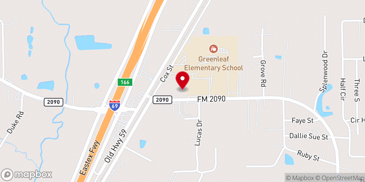 Map showing location of First Methodist Church Splendora