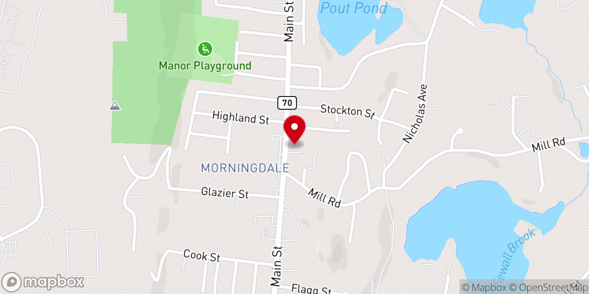 Map showing location of Worcester Apostolic Lutheran