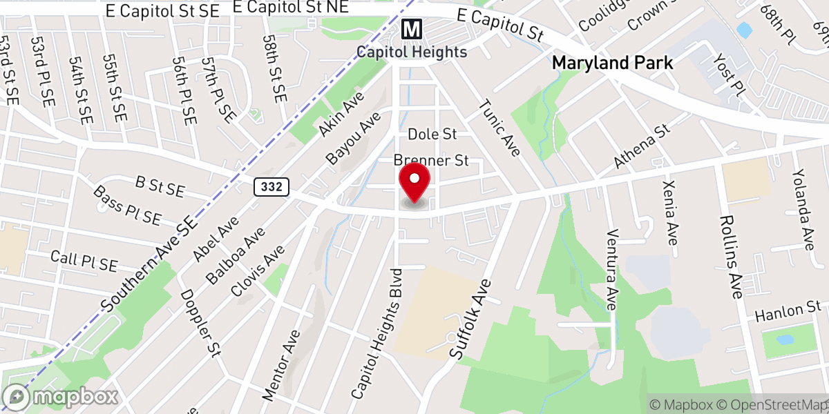 Map showing location of Little Child Holy Church