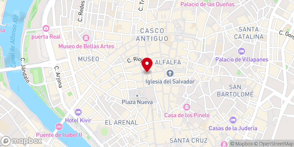 Map showing location of Capilla de San José