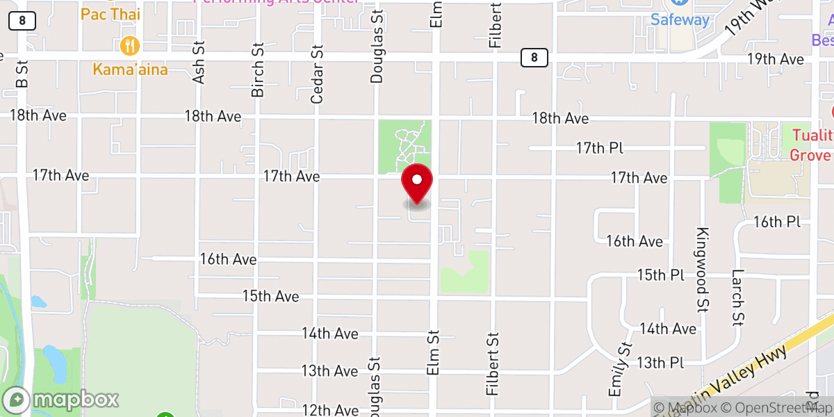 Map showing location of St. Anthony of Padua Catholic Church