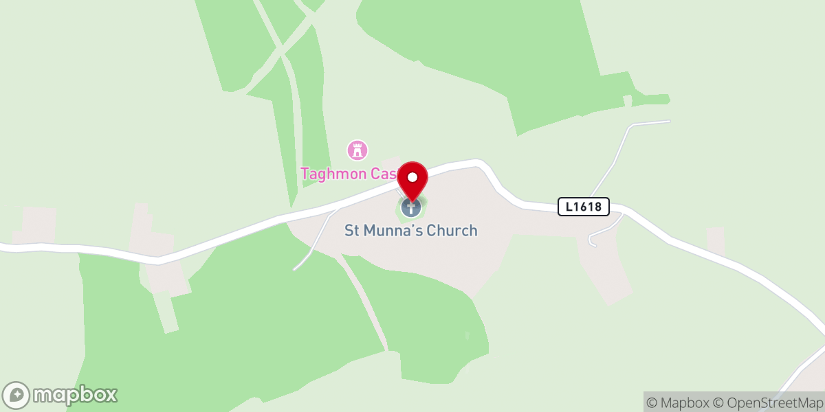 Map showing location of Church of St. Munna