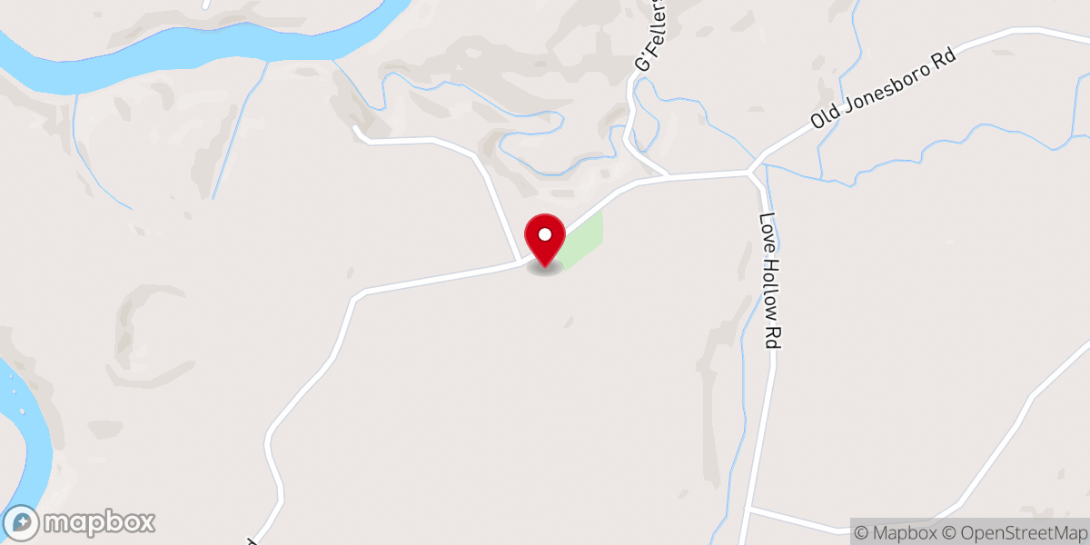 Map showing location of Horse Creek Church of God