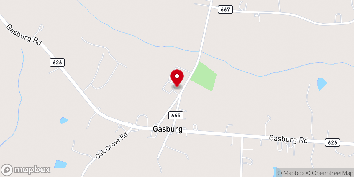 Map showing location of Pleasant Hill Christian Church