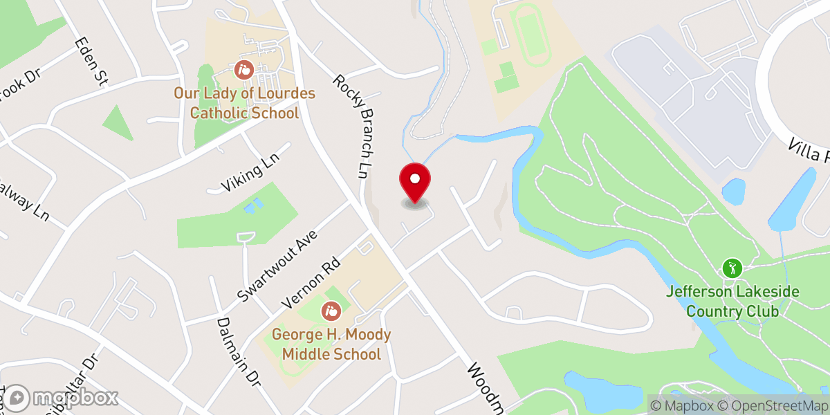 Map showing location of Christ Lutheran Church