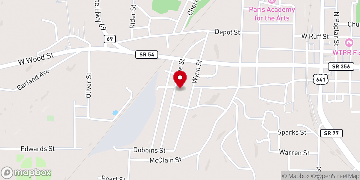 Map showing location of Mt Zion Baptist Church