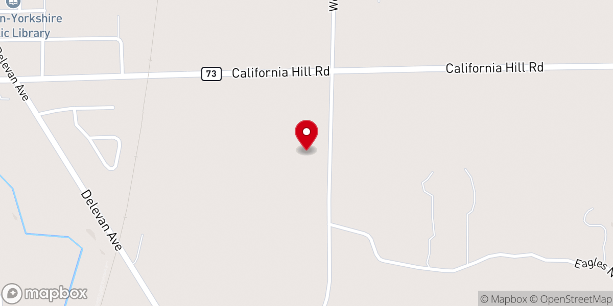Map showing location of Southern Tier Mennonite Church