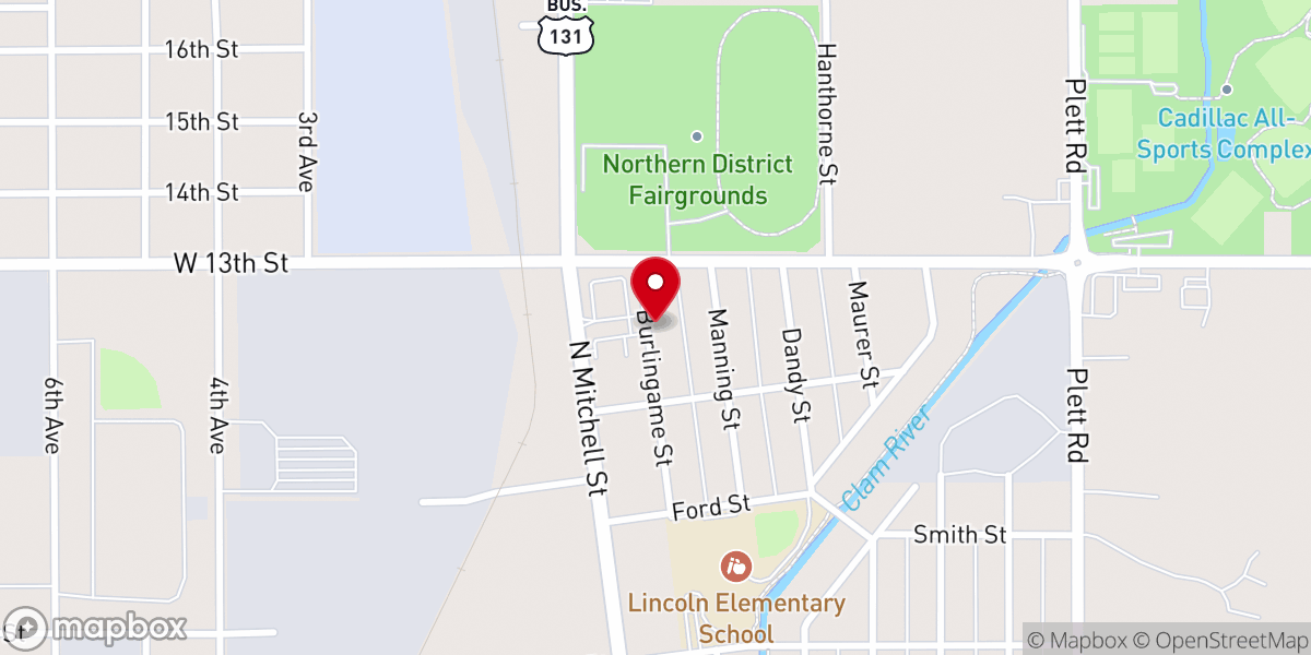 Map showing location of Fresh Anointing Church of God