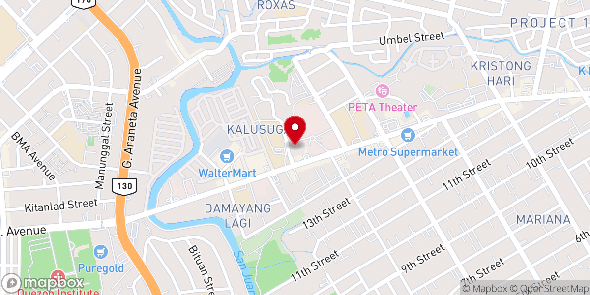 Map showing location of Cathedral of St. Mary and St. John Quezon City