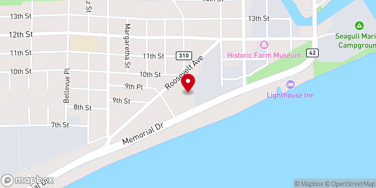 Map showing location of Abundant Life Church