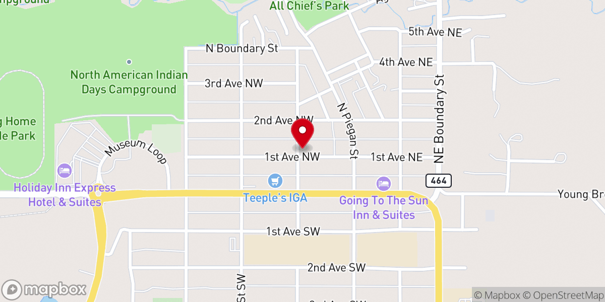 Map showing location of Little Flower Parish