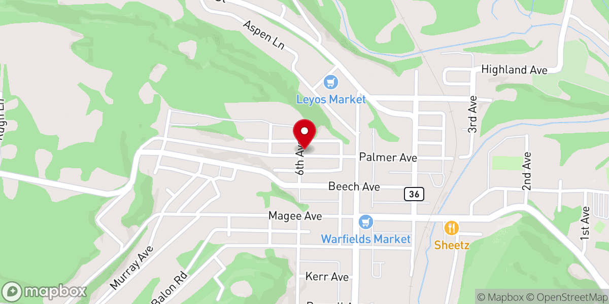 Map showing location of St Peter & Paul Byzantine