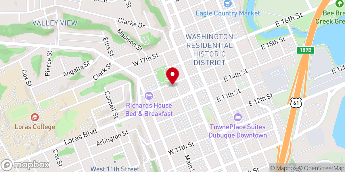 Map showing location of St Patrick's Catholic Church