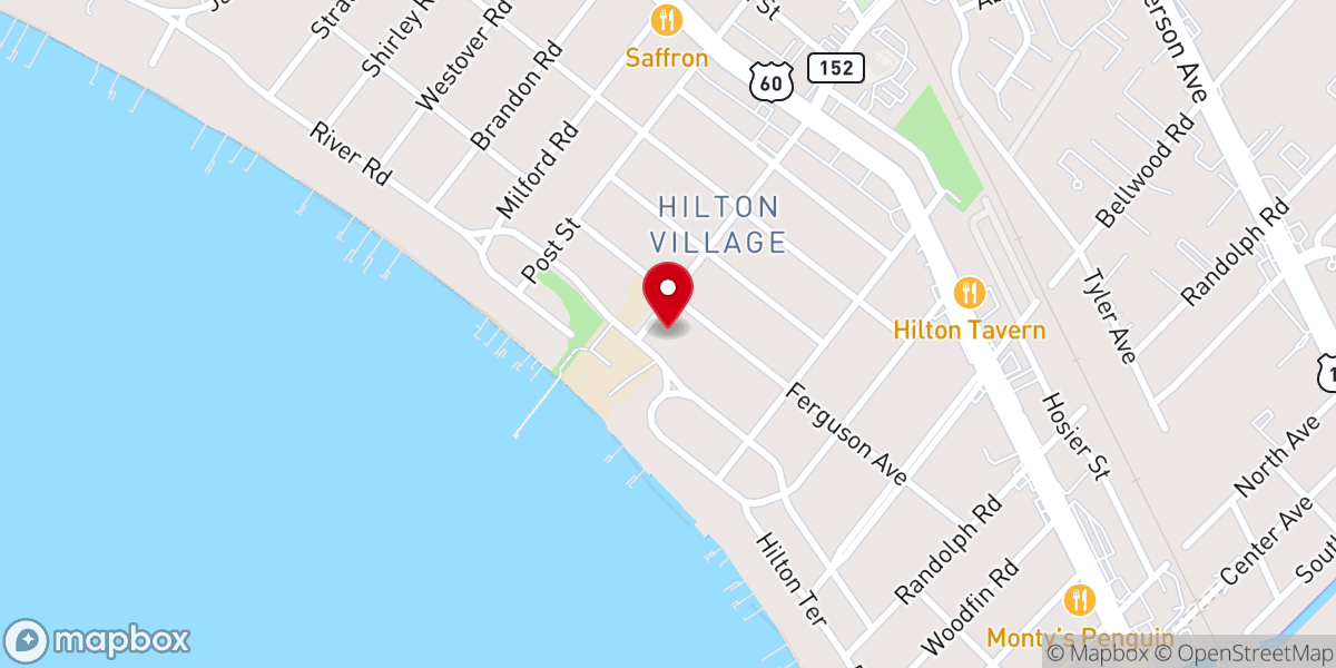 Map showing location of Hilton Presbyterian Church