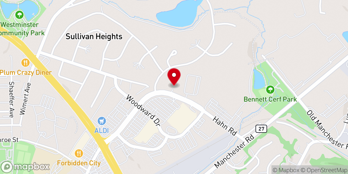 Map showing location of Salvation Army Carroll County