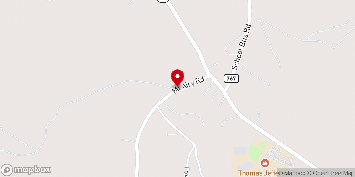 Map showing location of Eagle Baptist Church