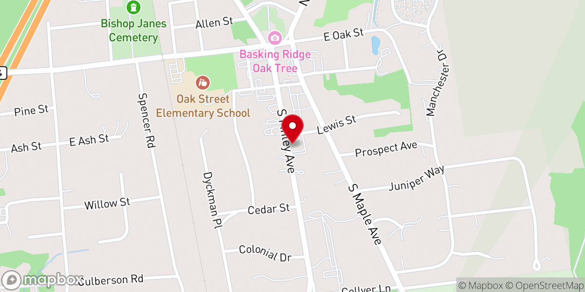 Map showing location of St Mark's Episcopal Church