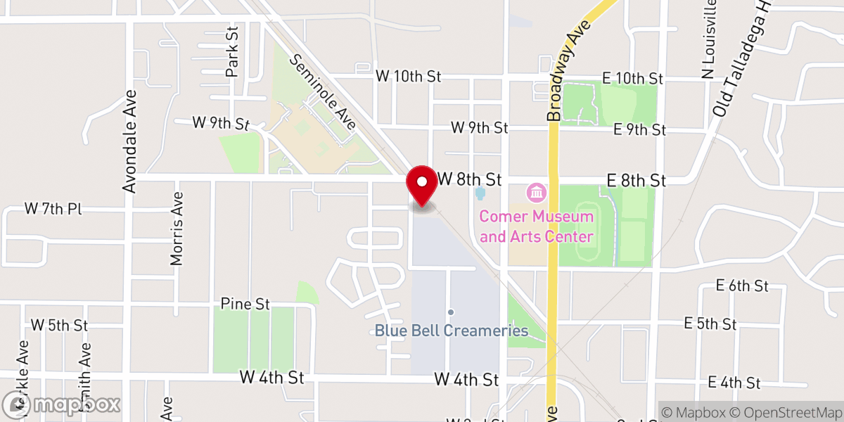 Map showing location of Sylavon Baptist Church