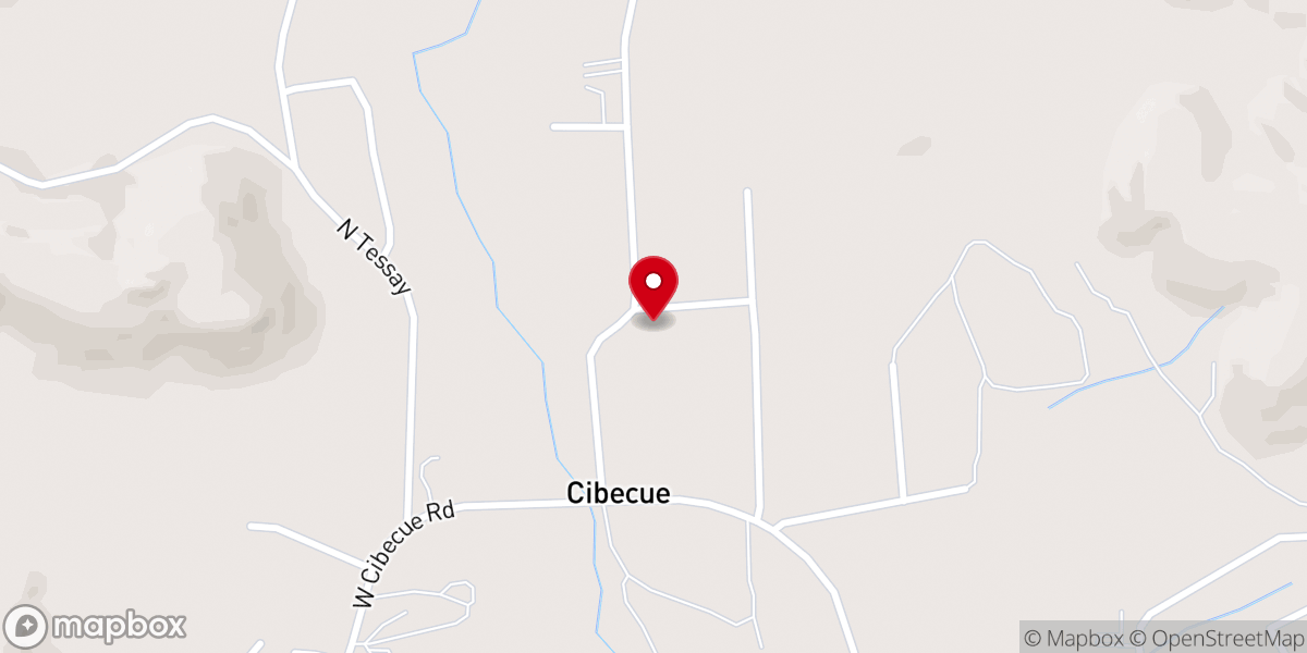 Map showing location of St. Catherine Catholic Church