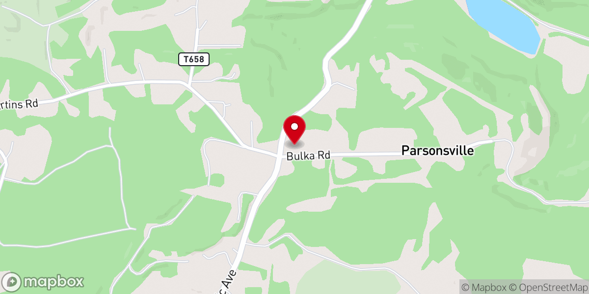Map showing location of Parsonville Assembly of God