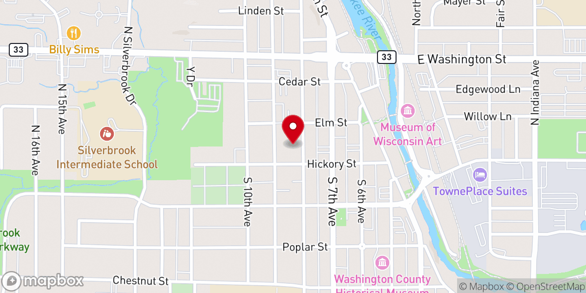 Map showing location of Holy Angels Catholic Church