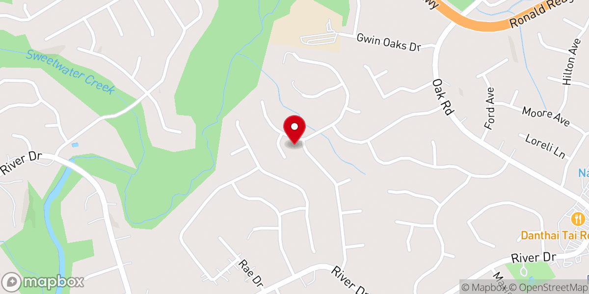 Map showing location of China Grove Missionary First Baptist Church