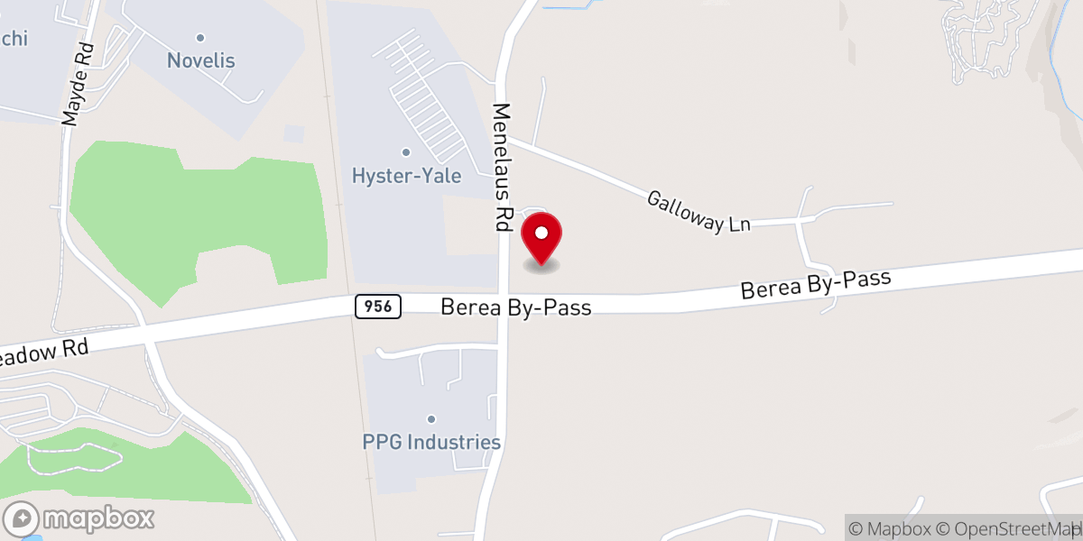 Map showing location of Middletown Baptist Church