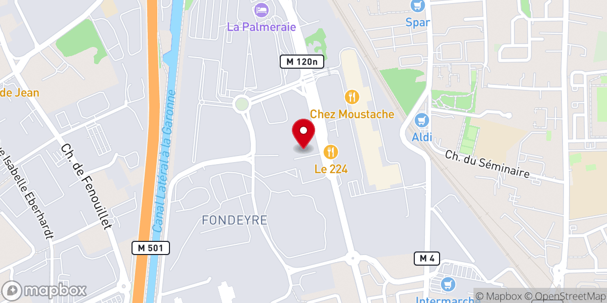 Map showing location of Eglise Baptiste Toulouse Métropole