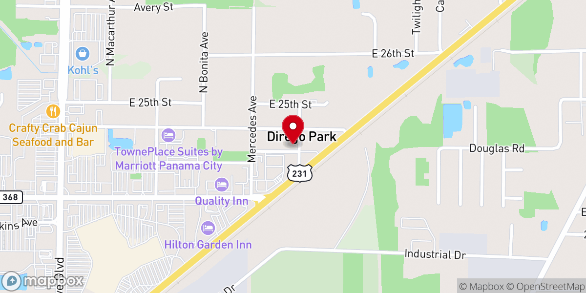 Map showing location of Tribe Church
