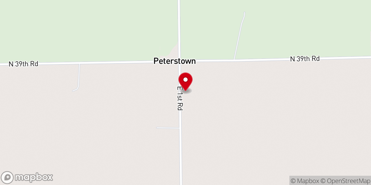 Map showing location of Sts. Peter and Paul Catholic Church, Peterstown