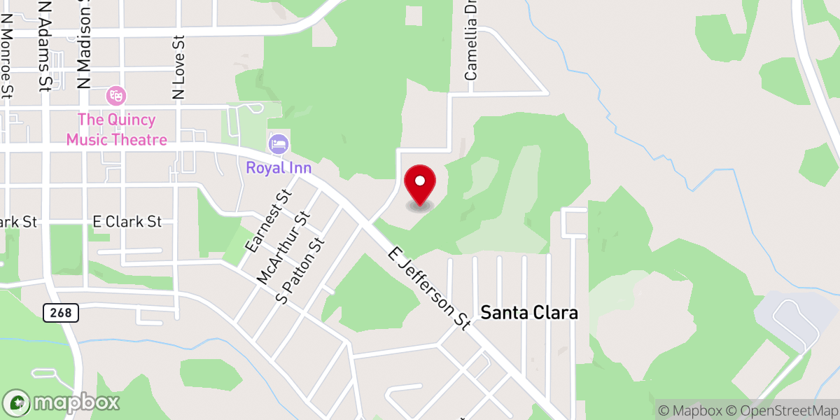 Map showing location of St Thomas Catholic Church