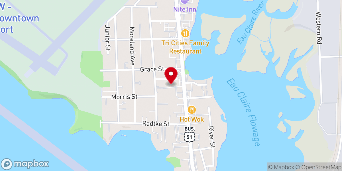 Map showing location of The Cross Church