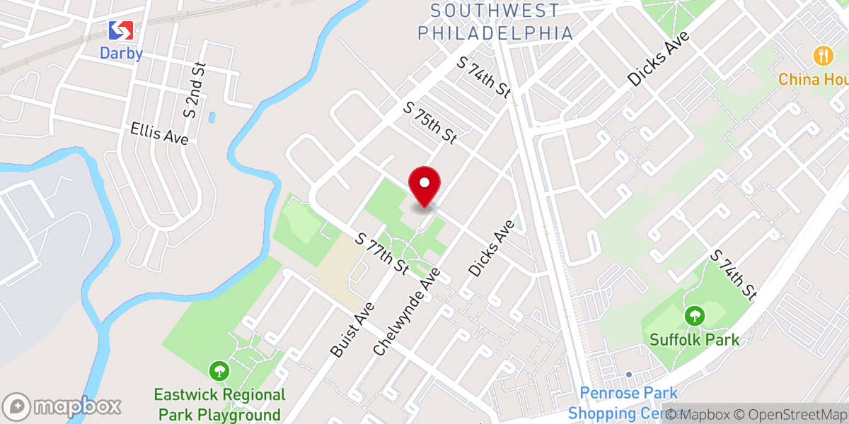 Map showing location of Clearview United Methodist Church
