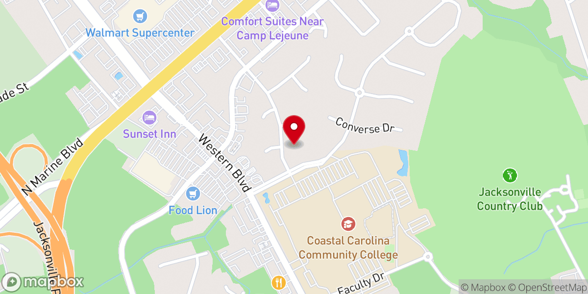 Map showing location of Korean Baptist Church