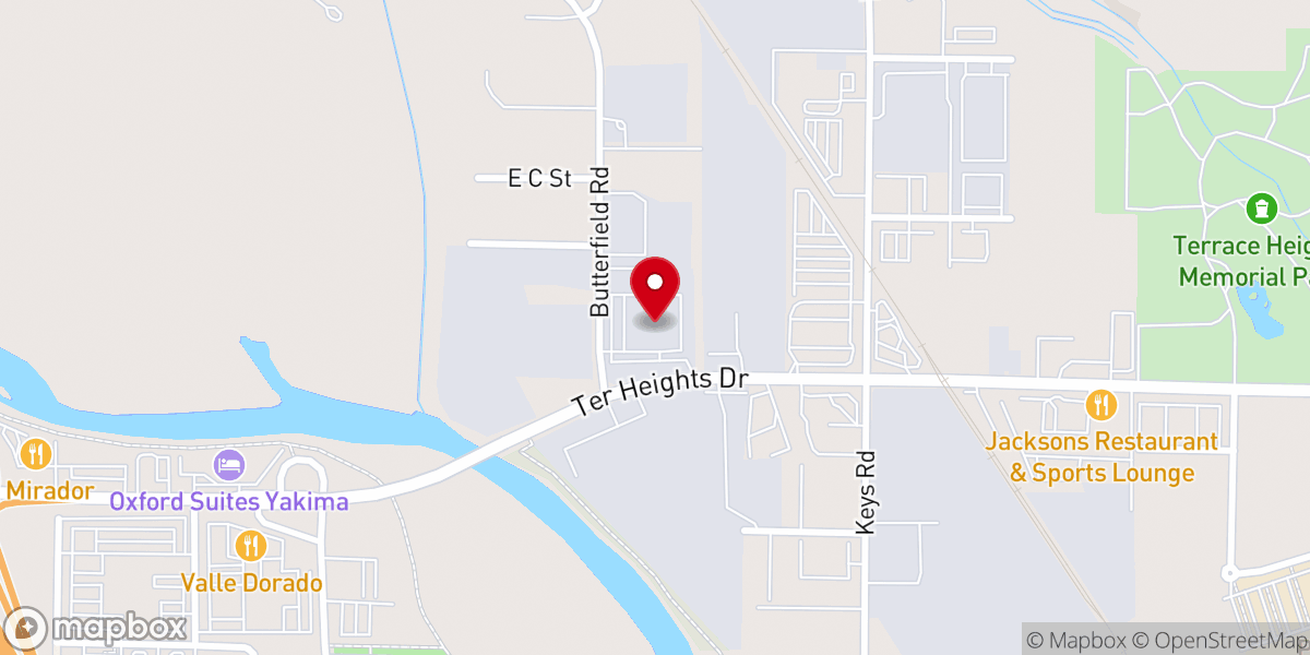 Map showing location of Heights Church