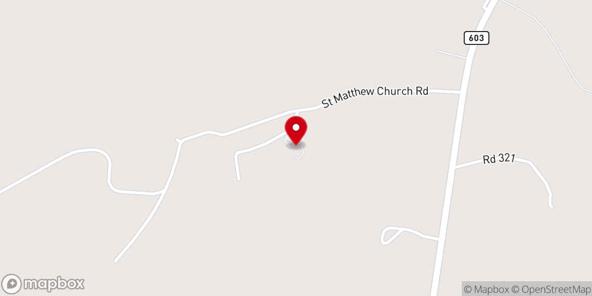 Map showing location of St. Matthew the Apostle