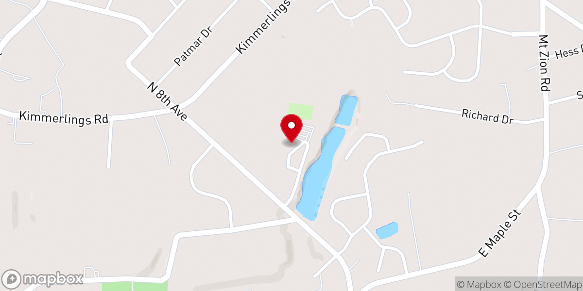 Map showing location of Open Door Baptist Church